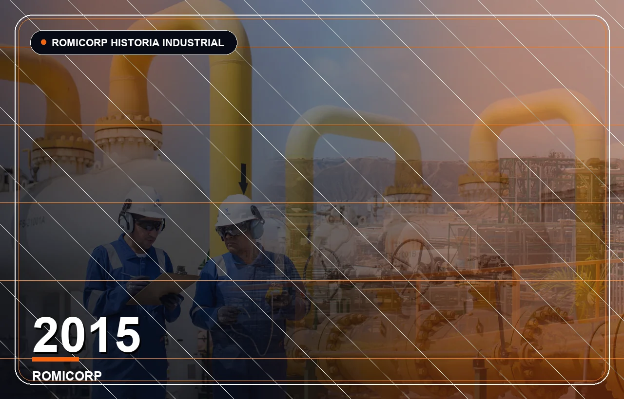 Visual de redes e infraestructura para representar proyectos privados y estatales abastecidos por ROMICORP desde 2015